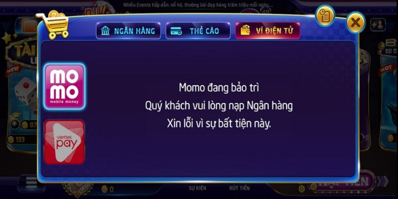 Nạp Tiền RIKVIP Nạp Tiền Qua Ví Điện Tử